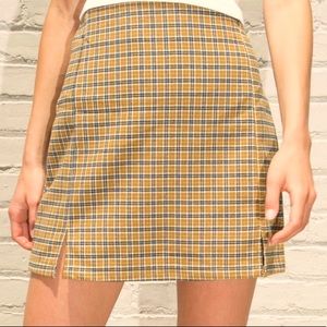 Gold and Blue Cara Skirt Brandy Melville